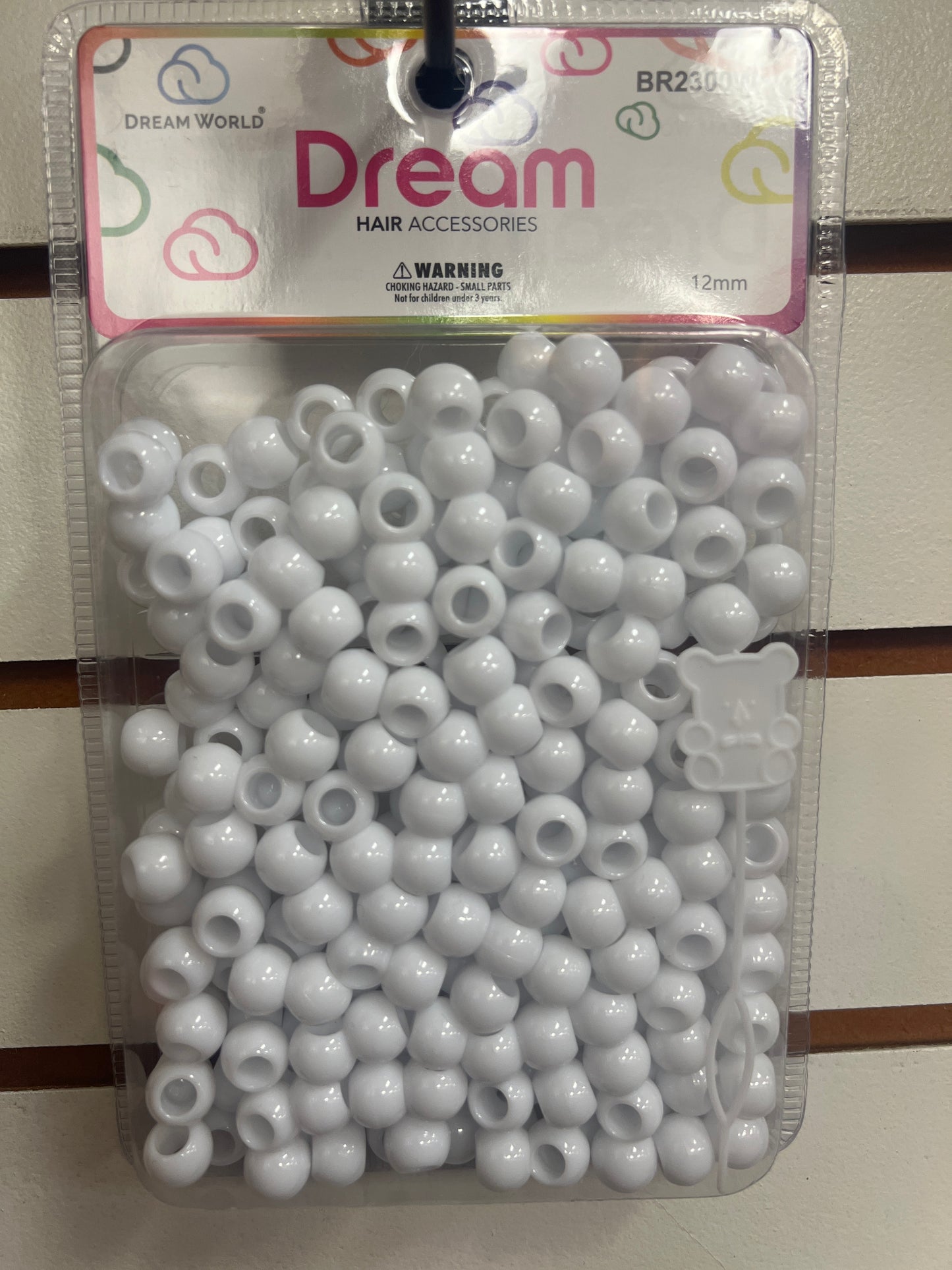 Dream Medium white hair beads