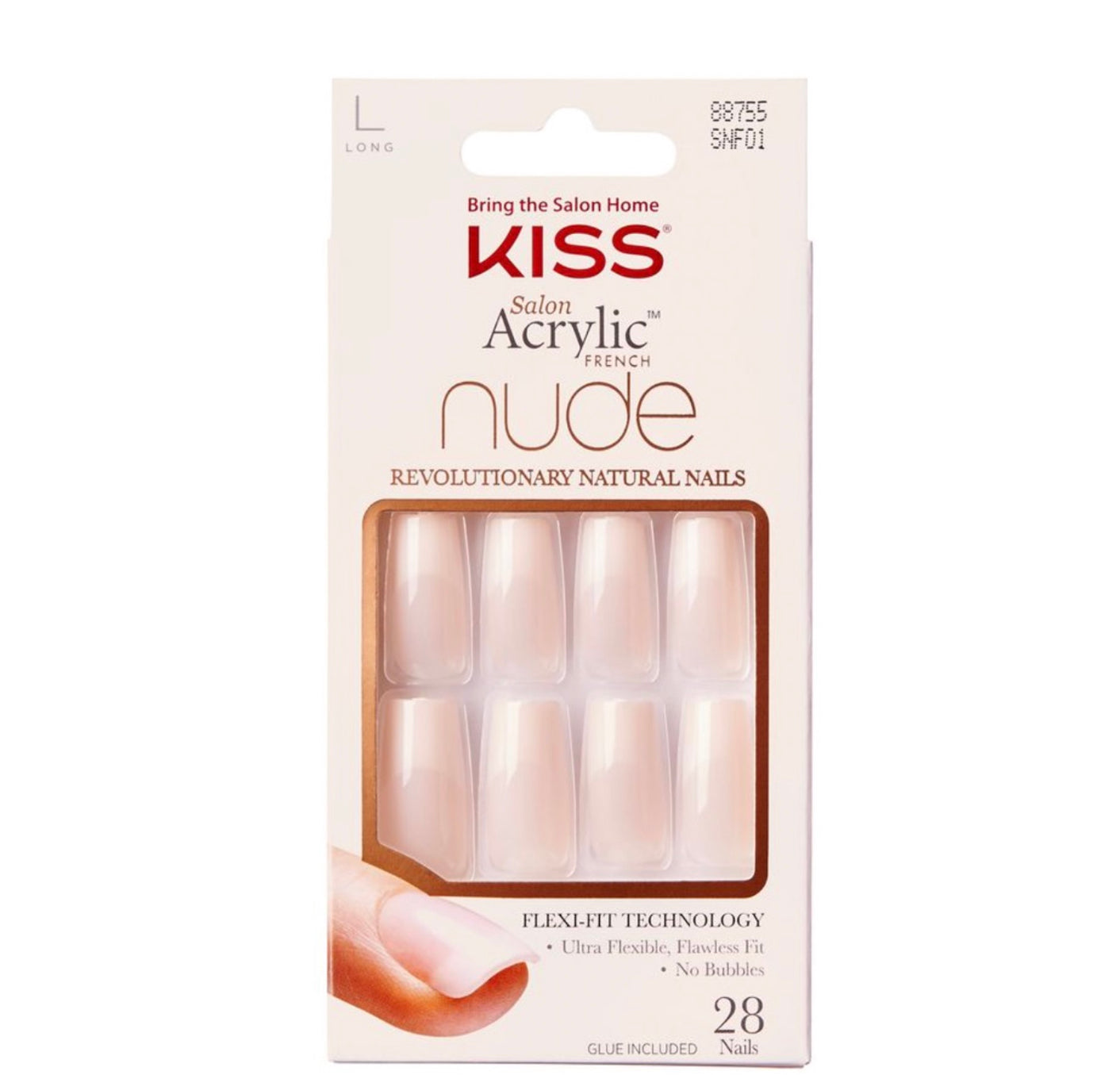 KISS Salon Acrylic French Nude Long