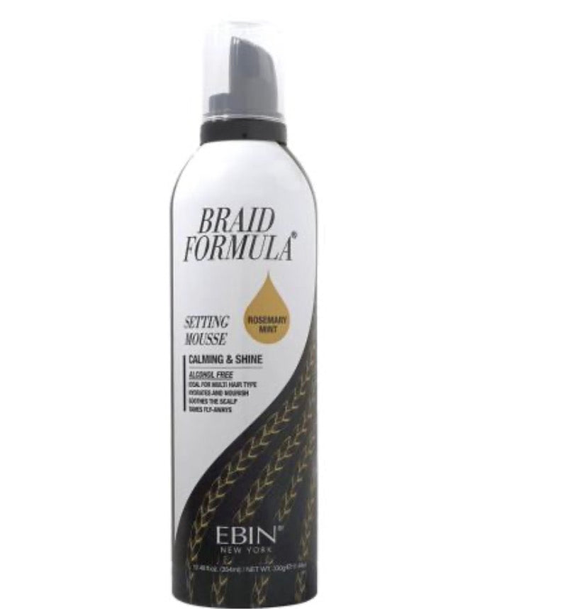 Ebin New York Braid Formula Calming & Shine Rosemary Mint Setting Mousse