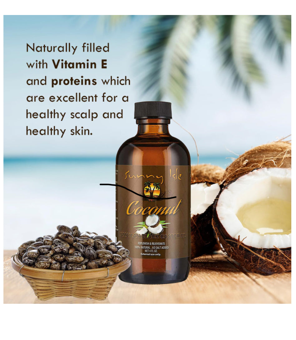 Sunny Isle Jamaican Black Castor Oil - Coconut Oil (4oz)