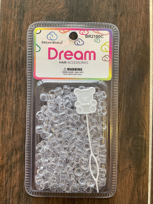 Dream clear hair beads