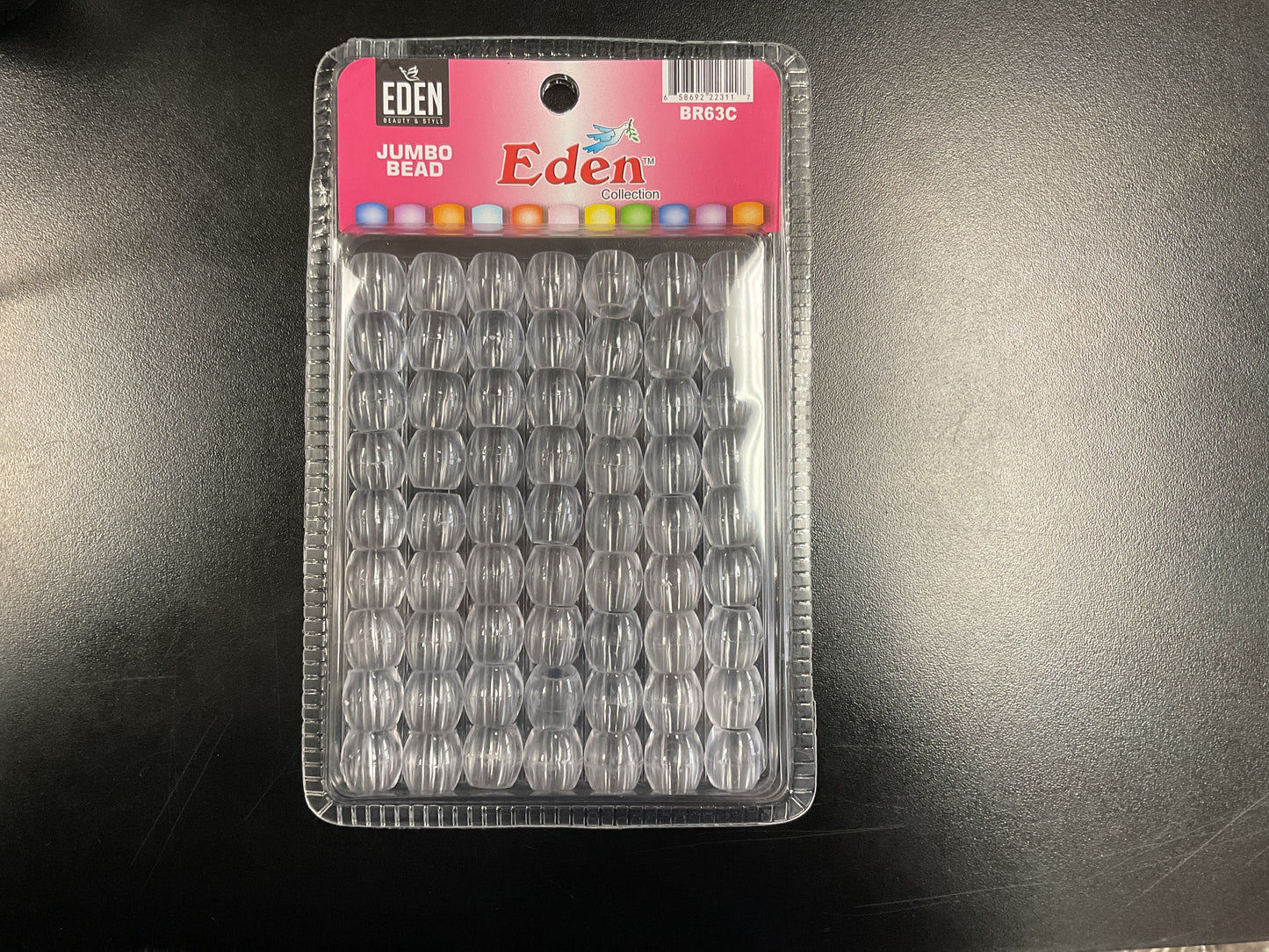 Clear Jumbo Hair Beads Big Pack