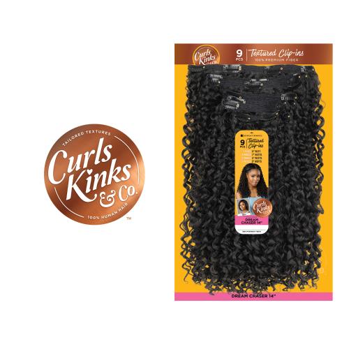 Sensationnel Textured Clip-Ins Weave Curls Kinks N Co Dream Chaser 14" (9Pcs)