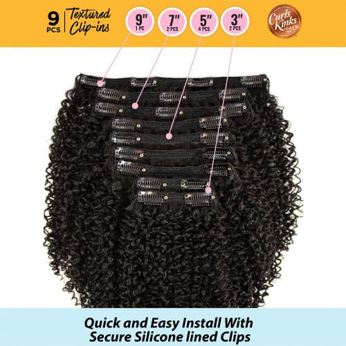 Sensationnel Textured Clip-Ins Weave Curls Kinks N Co Dream Chaser 14" (9Pcs)