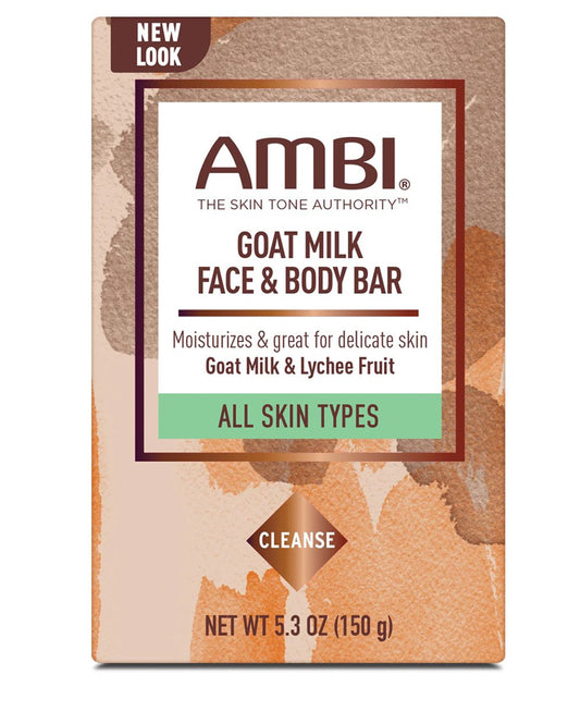 Goat Milk Face & Body Soap Bar For All Skin Types (5.3oz) by Ambi