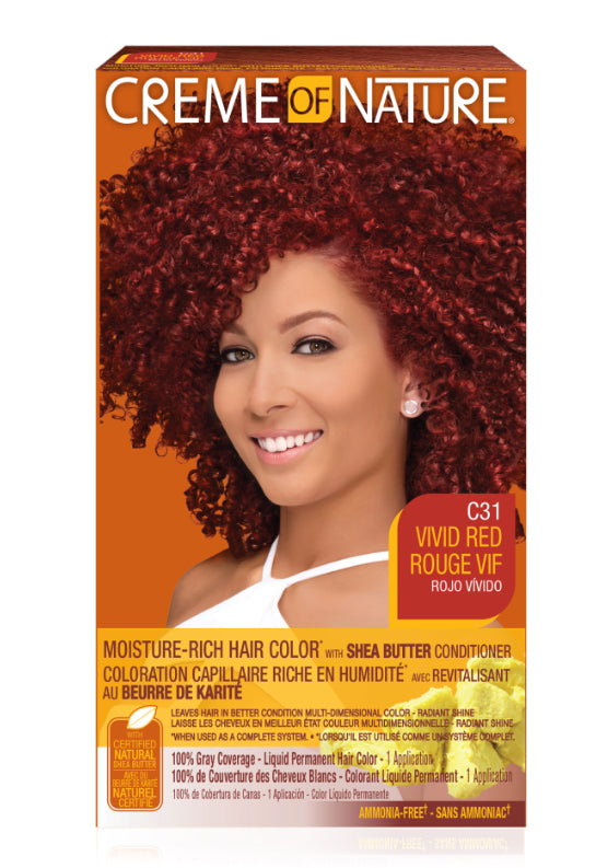 Crème of Nature moisture rich permanent hair color with Shea butter conditioner