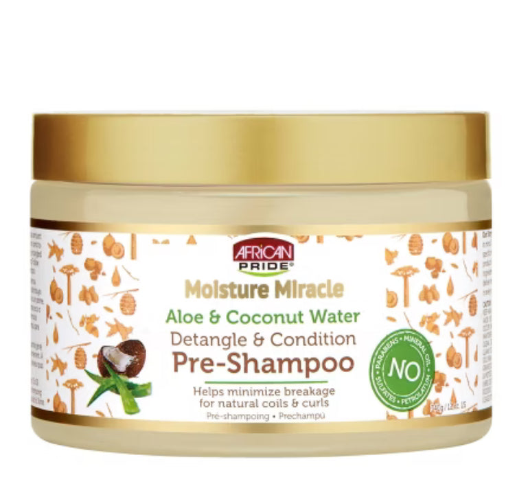 African Pride Aloe & Coconut Detangle & Condition Pre-Shampoo 12oz