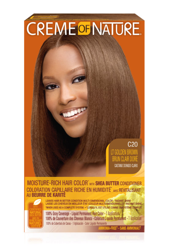 Crème of Nature moisture rich permanent hair color with Shea butter conditioner