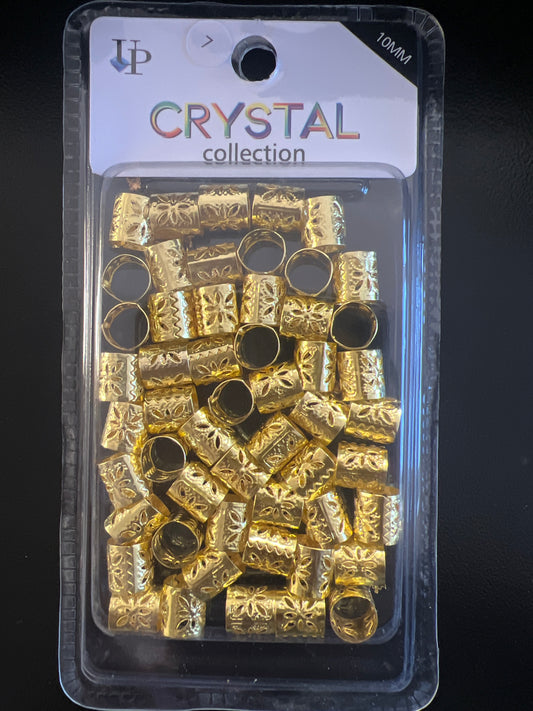 Crystal collection, gold clips, braid jewelry