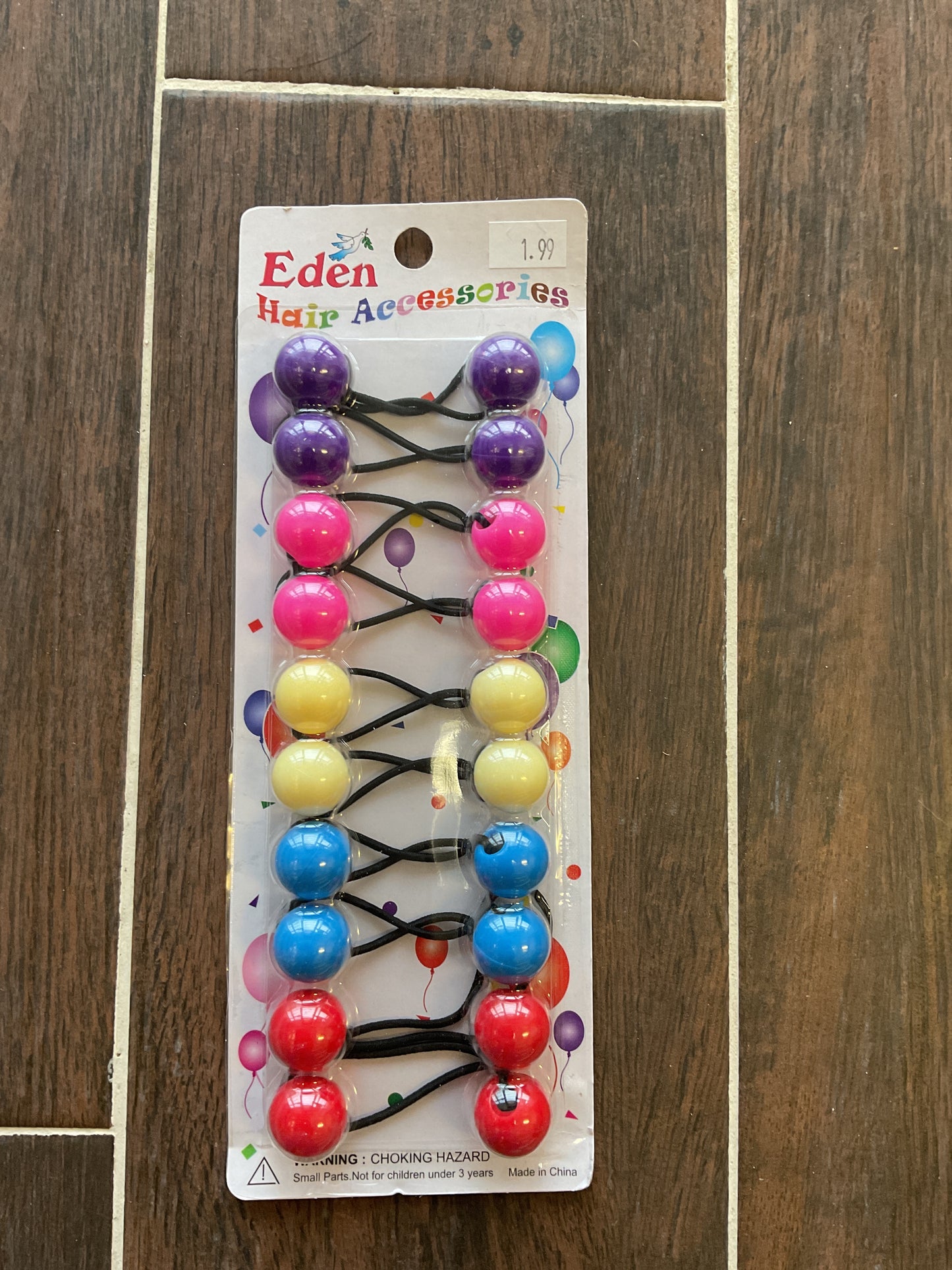 Eden rainbow hair bollies