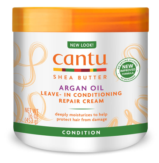 Cantu Shea Butter Argan Oil Leave in Conditioning Cream 16 oz