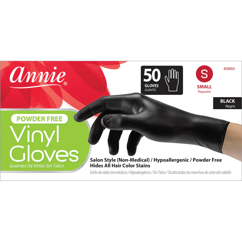 Annie 50 Count Vinyl Gloves Powder Free Size Small