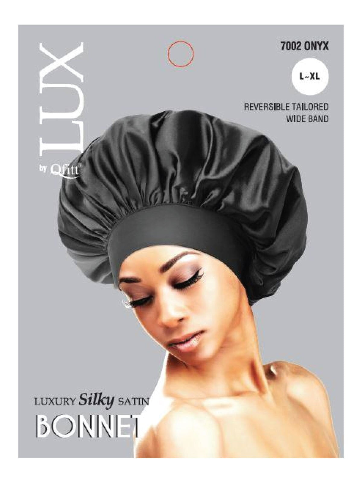 Lux Silky Satin Bonnet L~XL 7002 Onyx