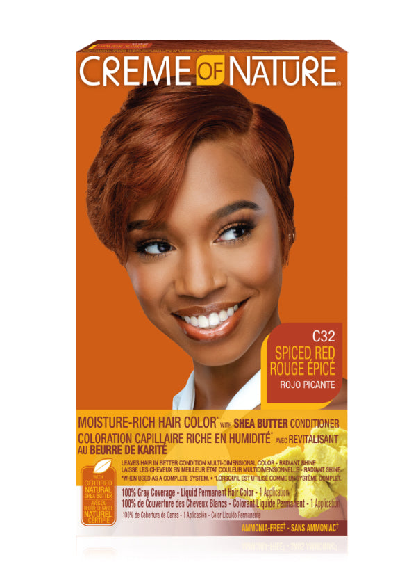 Crème of Nature moisture rich permanent hair color with Shea butter conditioner