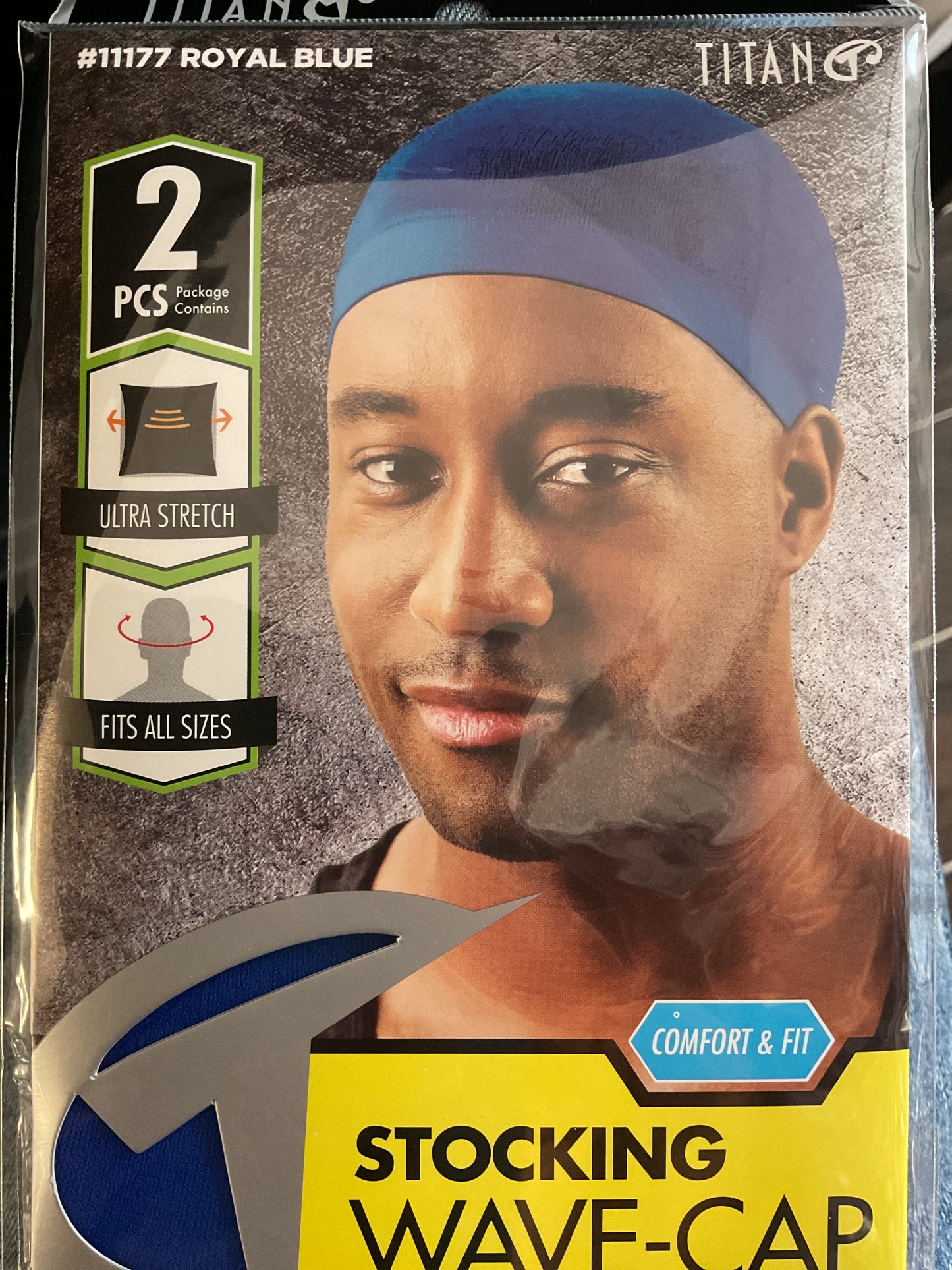 Titan Satin Wave Cap royal blue