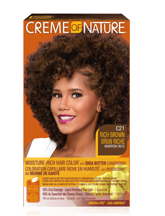 Crème of Nature moisture rich permanent hair color with Shea butter conditioner