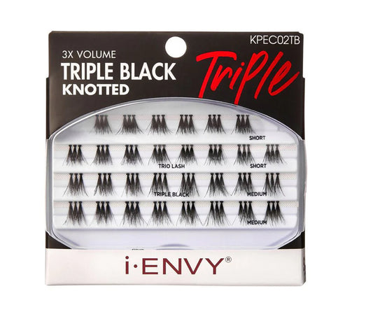 KISS i Envy 3x Volume Triple Black Knotted Individual Lash KPEC02TB