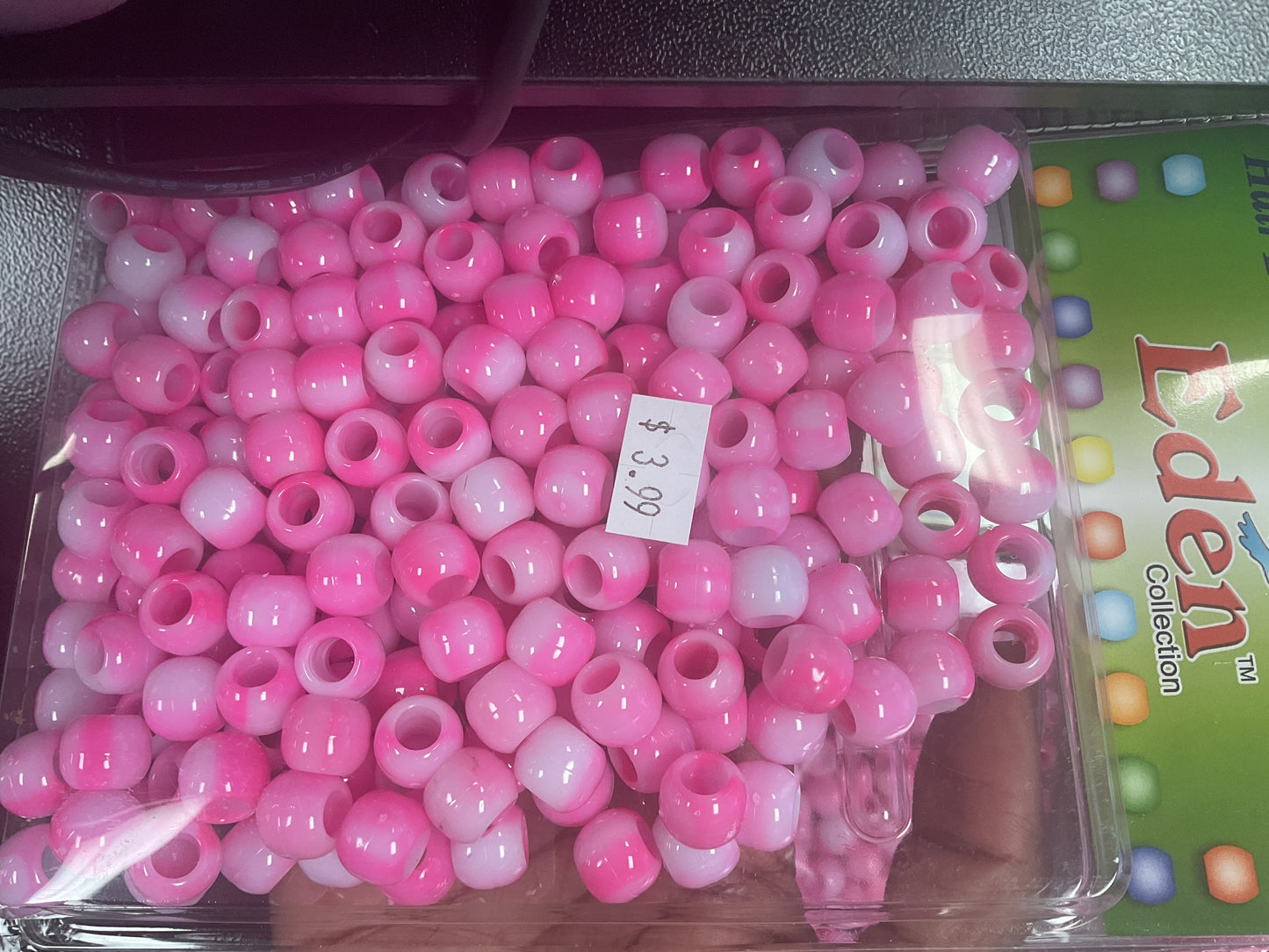 Eden hair beads tye dye pink