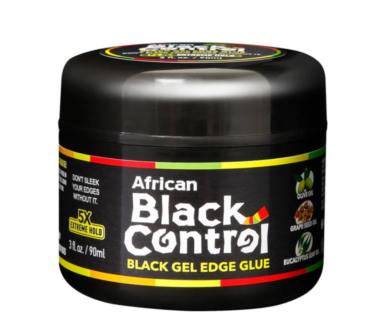 African Black Control Black Gel Edge Glue