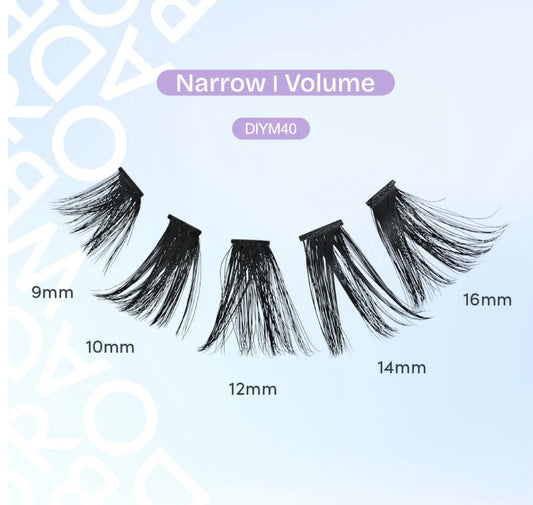 Broadway DIY Lash Clusters Mega Pack - 9-16mm Assorted Individual Lash Extensions. DIYM40
