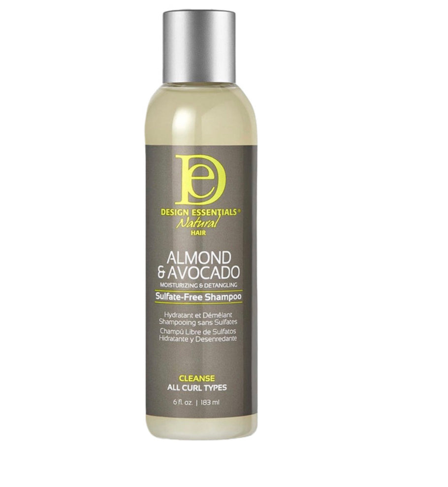 Design Essentials Almond & Avocado Detangling Sulfate Free Shampoo (6 oz)