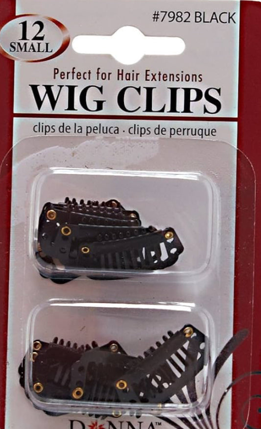 Donna wig clips 2pc black large