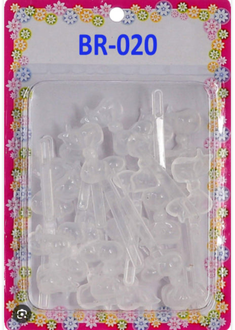 Dream World Clear Bow Barrettes