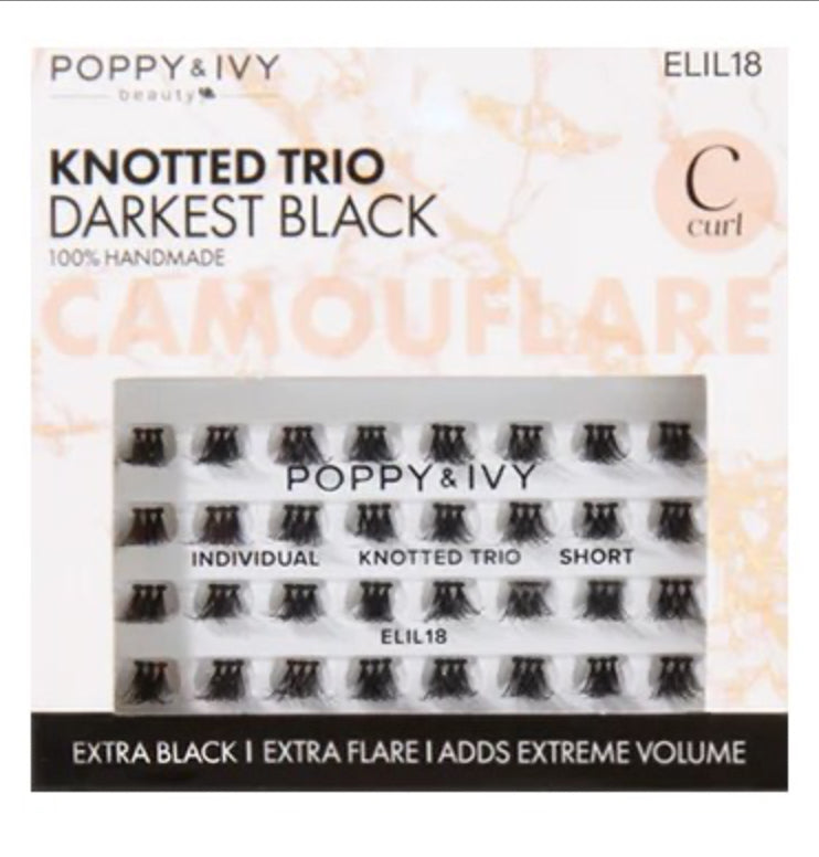 Poppy & Ivy Camouflare Knotted Trio Individual Lash - #ELIL18 - Short