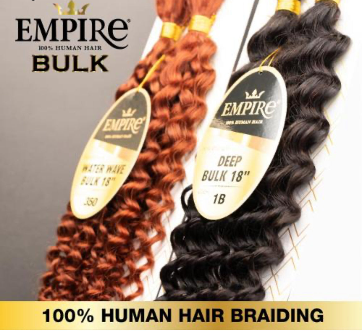 Human Hair Boho Empire Deep Bulk 18"