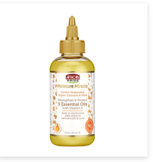 AFRICAN PRIDE MOISTURE MIRACLE 5 ESSENTIALS VITAMIN OILS