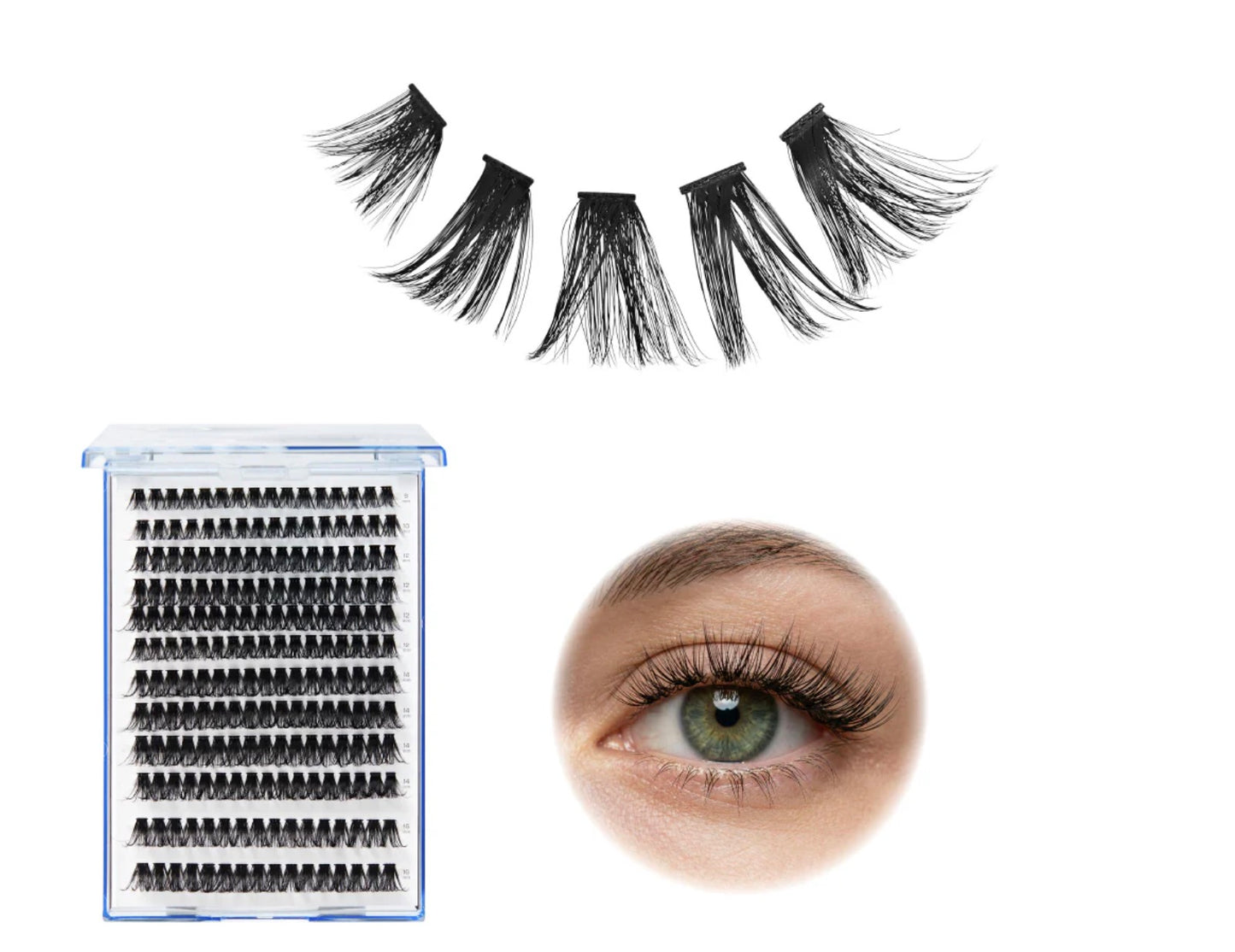 Broadway DIY Lash Clusters Mega Pack - 9-16mm Assorted Individual Lash Extensions. DIYM40