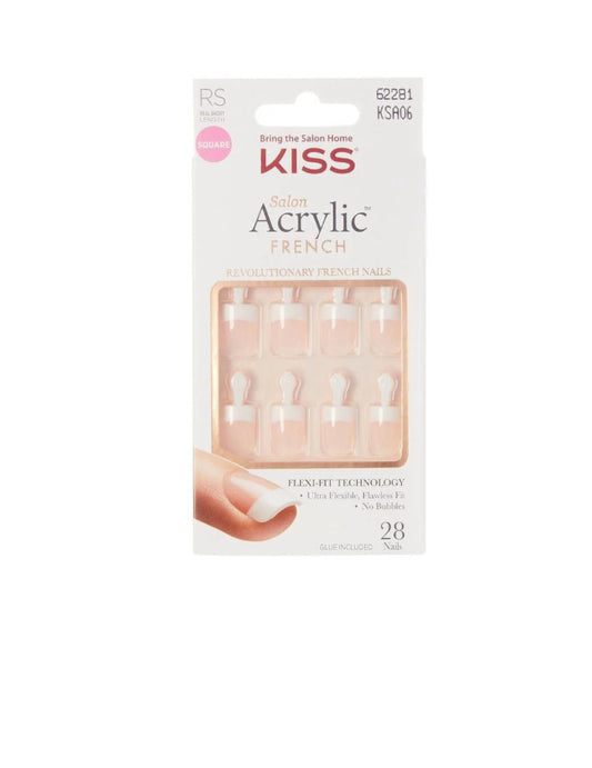 KISS Salon Acrylic French Nails – Elegant & Classic – KSA Series 06