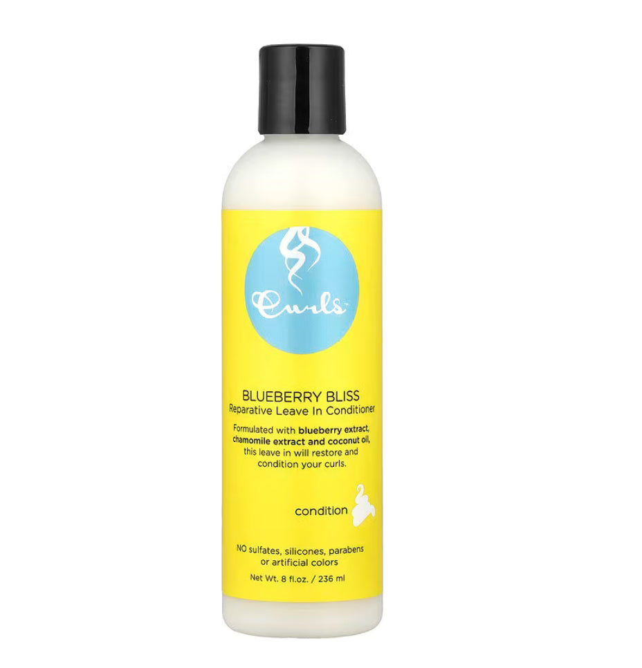 Curls, Reparative Leave In Conditioner, Blueberry Bliss, 8 fl oz