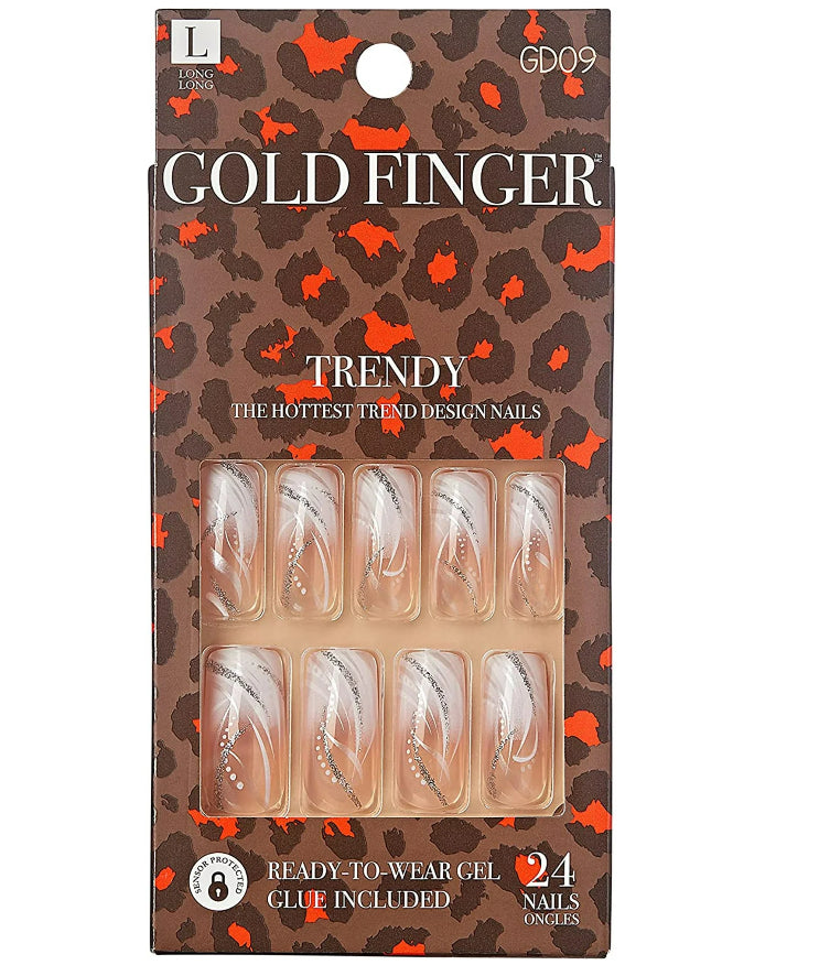 Kiss GoldFinger Trendy Press on nail #GD09