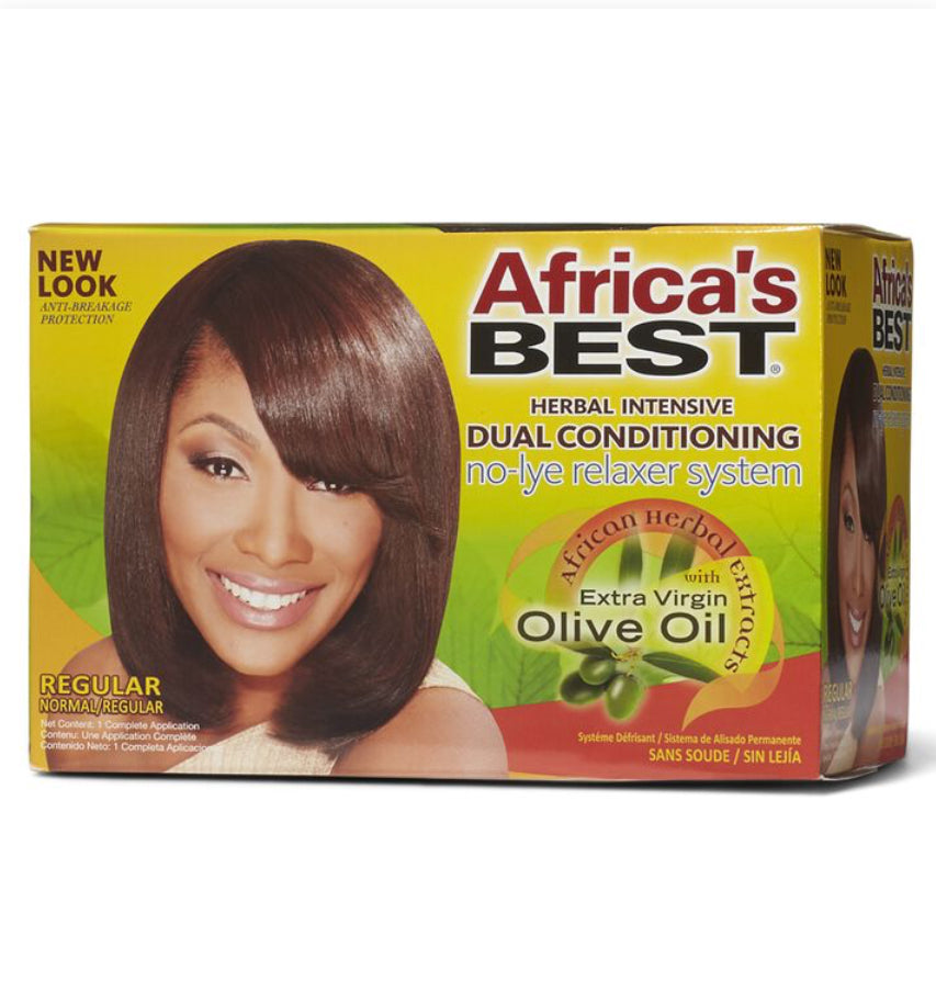 Africa's Best Herbal Intensive Dual Conditioning Adult No-Lye Hair Relaxer, Reg Strength, Normal
