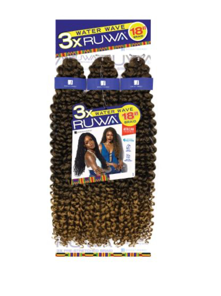 Sensationnel X-Pression 3X Ruwa Pre-Stretched Braids Water Wave 18"