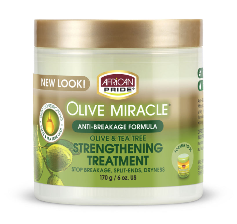 African Pride OLIVE MIRACLE STRENGTHENING TREATMENT, 6OZ