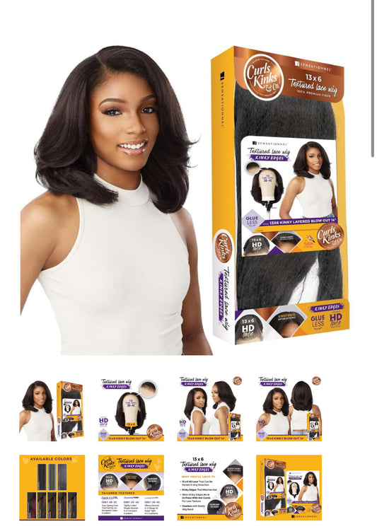 Sensationnel Textured Wigs 13x6 kinky layered blow out 14”
