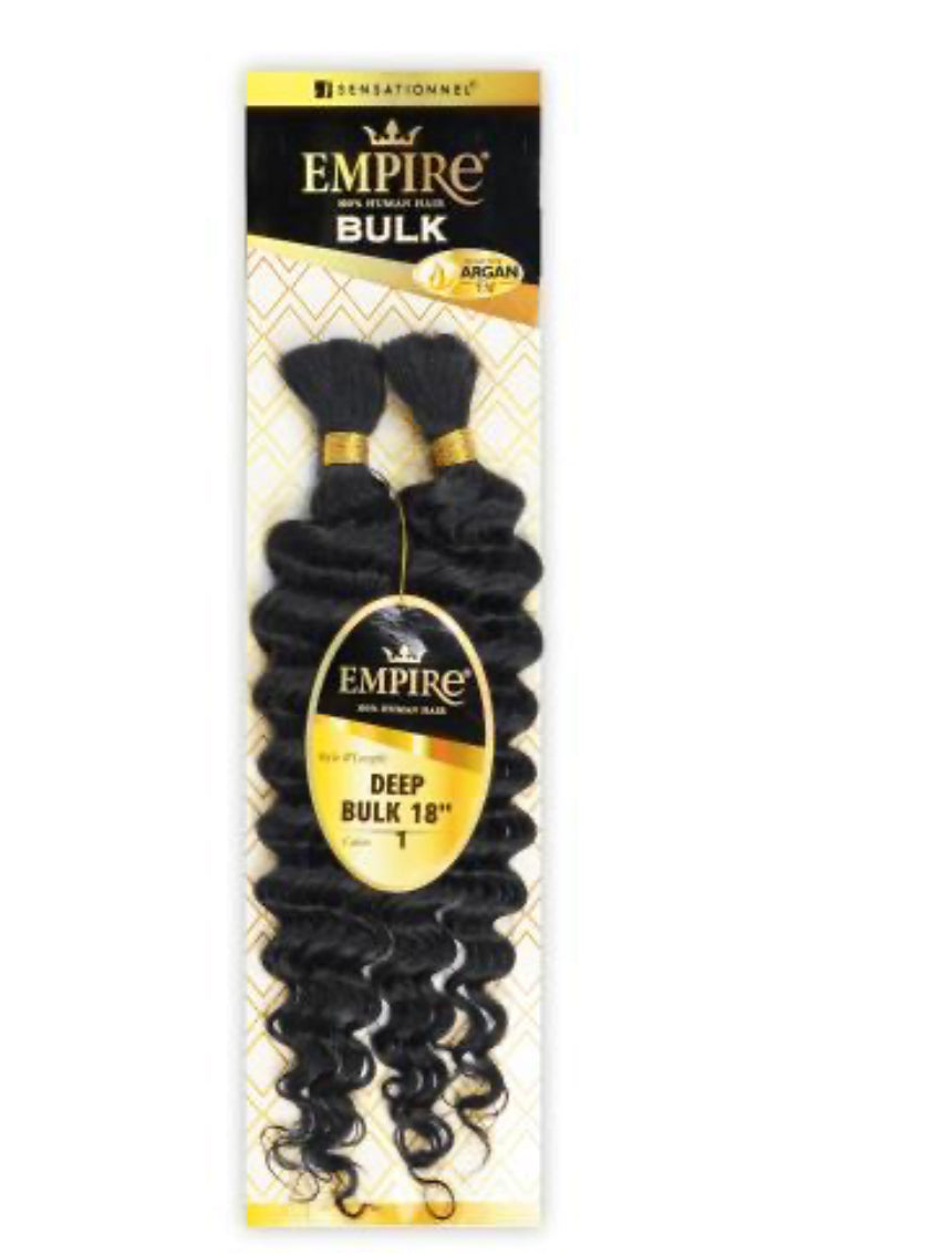 Human Hair Boho Empire Deep Bulk 18"