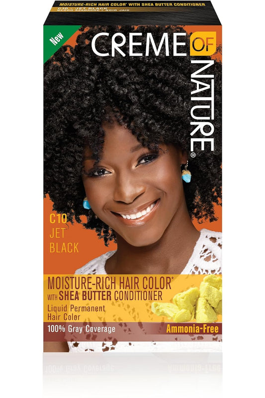 Moisture Rich Liquid Hair Color by Creme of Nature, C10 Jet Black