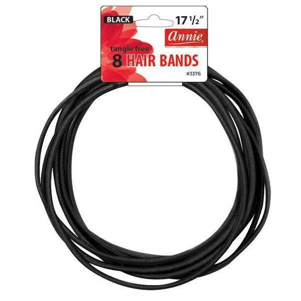 Annie tangle, free, black hair band ￼￼17 1/2” #3376