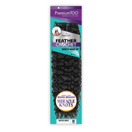 Sensationnel Human Hair Blend Crochet Braids Premium Too Feather Crochet Water Wave 18"