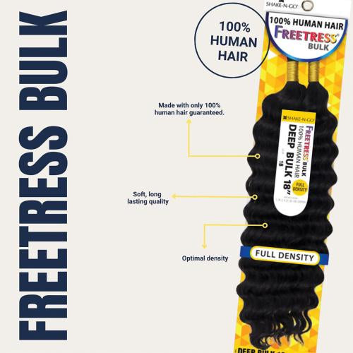 FreeTress Human Hair Braids Deep Bulk 18"