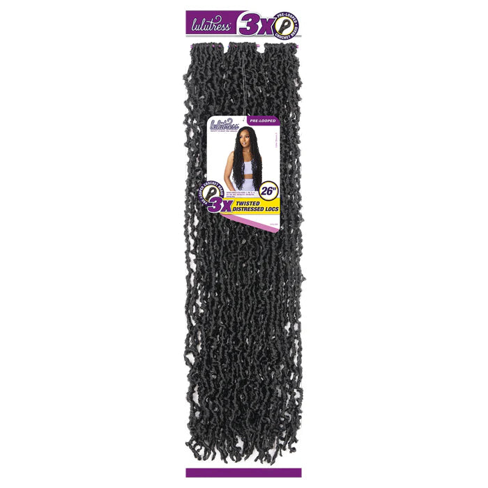 Lulutress Pre-Looped 3x Twisted Distressed Locs 26in