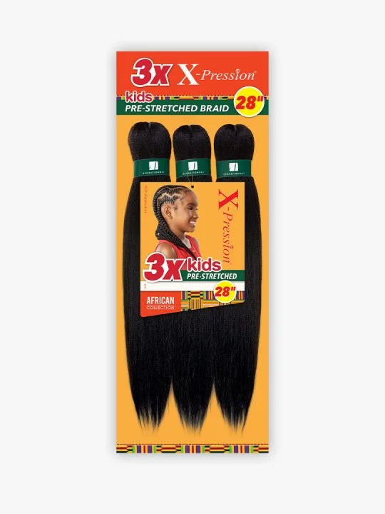 3X X-pression Kids Braid pre-stretched 28”