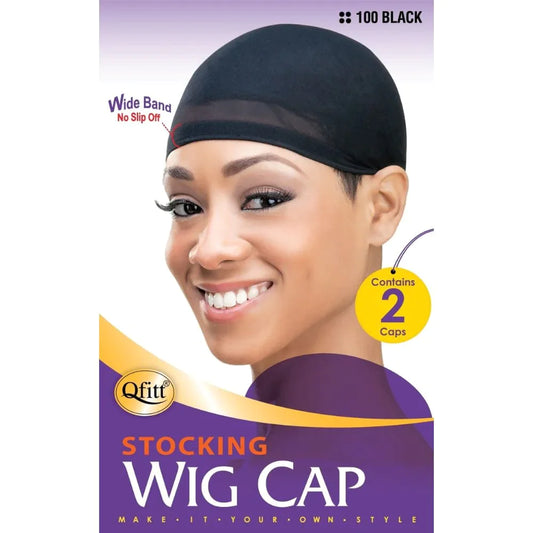 Qfitt Stocking Wig Cap Black
