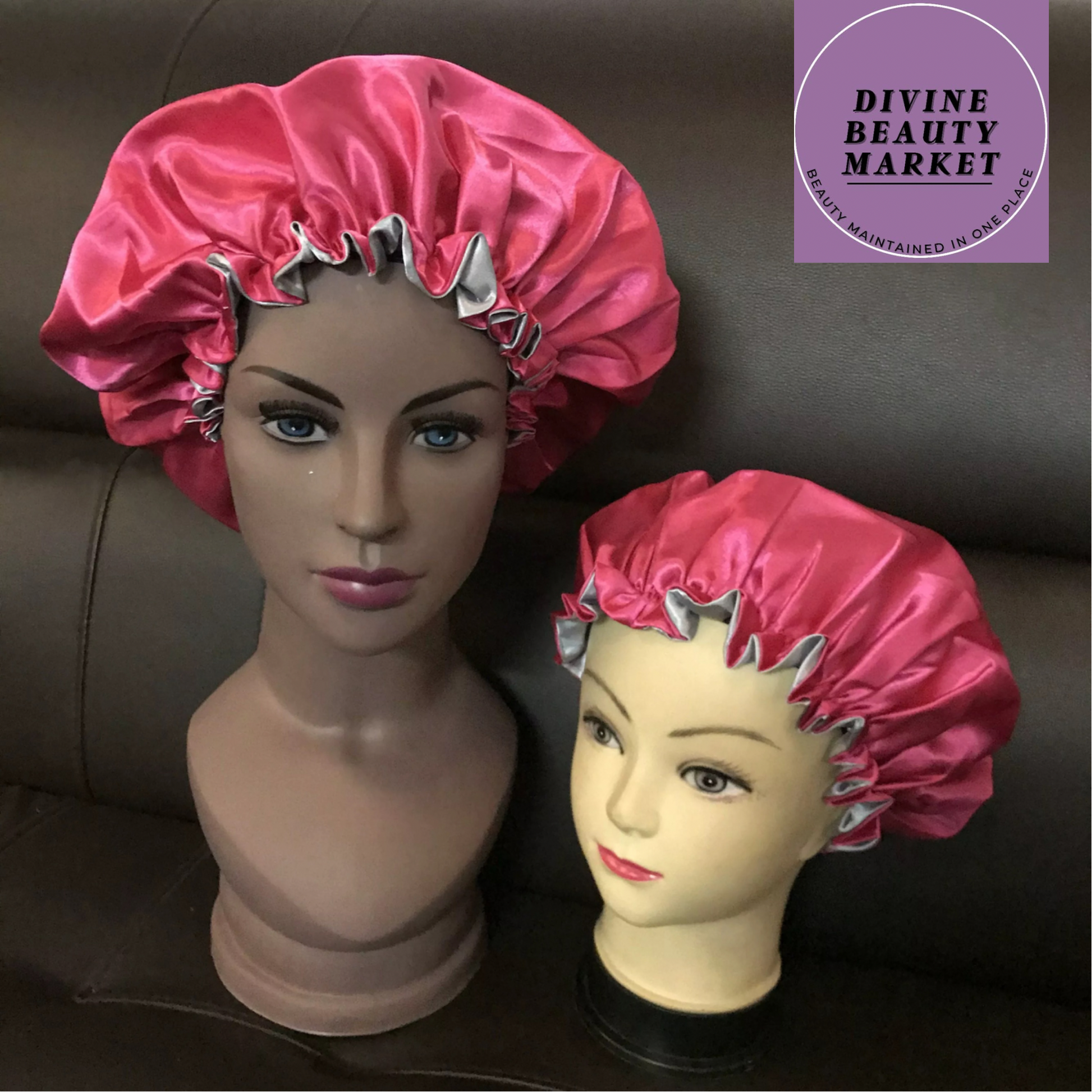 MOMMY & ME REVERSIBLE SILK BONNET SET - Diamond Dynasty Virgin Hair