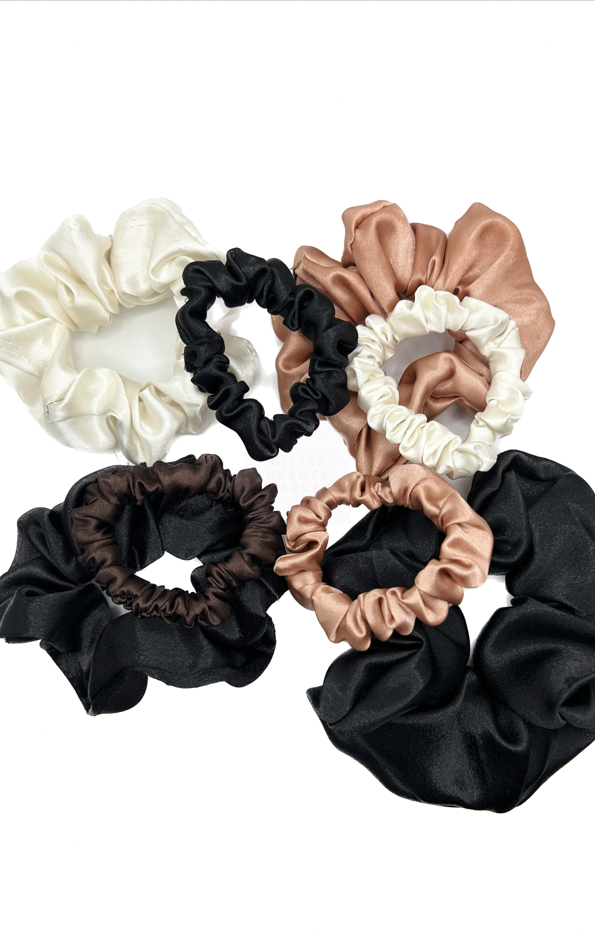 Midnight Black Satin Scrunchie